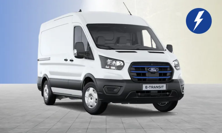 Ford E-Transit Kastenwagen 350 L2H2 Ansicht von vorne rechts