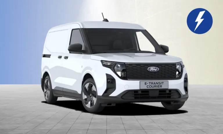 Ford E-Transit Courier Ansicht von vorne rechts
