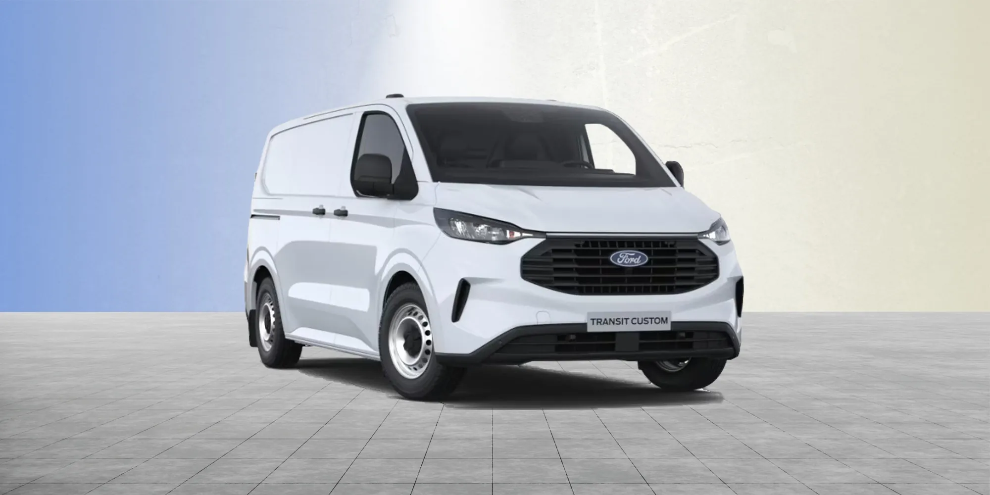 Ford Transit Custom Kastenwagen LKW Ansicht von vorne rechts